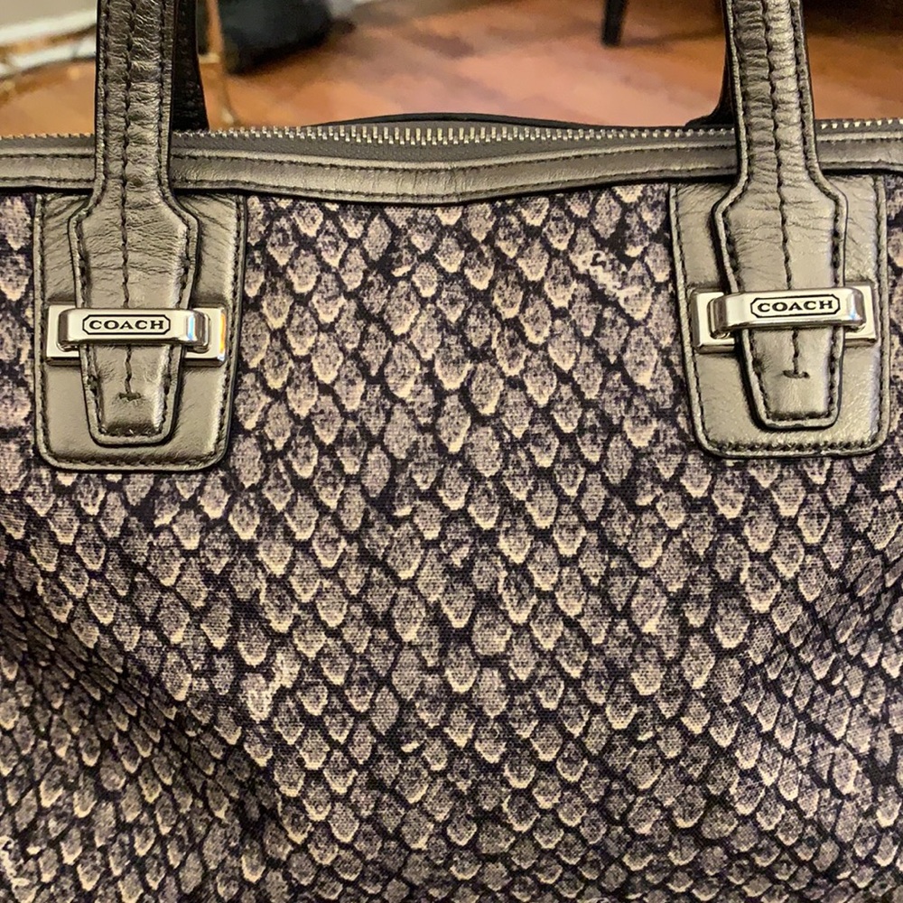 Coach Pewter Python Canvas Crossbody - Picture 11 of 15